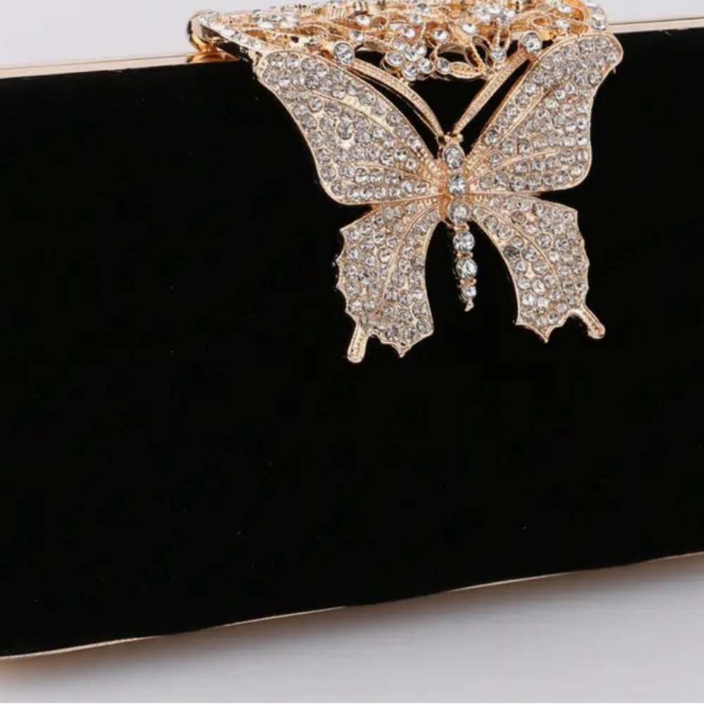 Velvet Butterfly Clutch